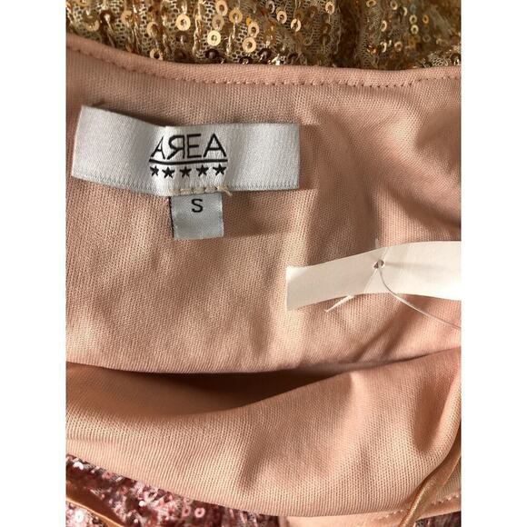 Area Stars Colorblock Dress Sequin Tiered Trapeze Swing Mini Multi NWT Small - Picture 5 of 6